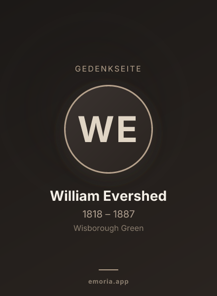 Gedenkportrait von William Evershed