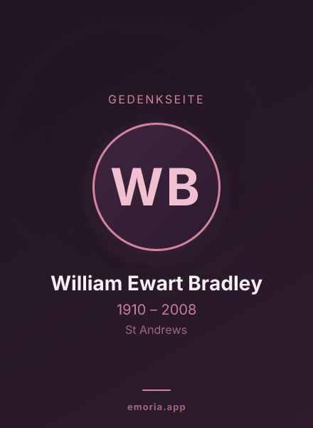 Gedenkportrait von William Ewart Bradley