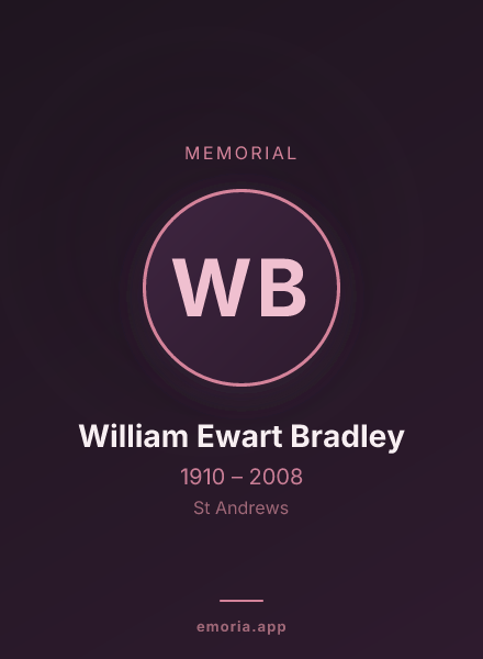 Memorial portrait of William Ewart Bradley