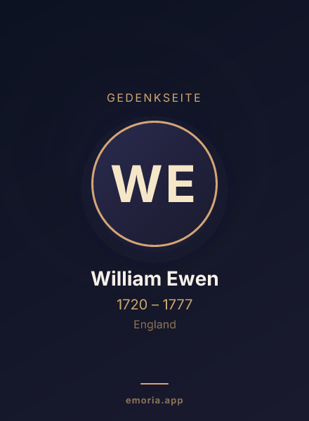 Gedenkportrait von William Ewen