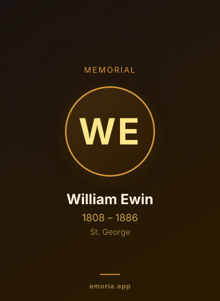 Memorial portrait of William Ewin