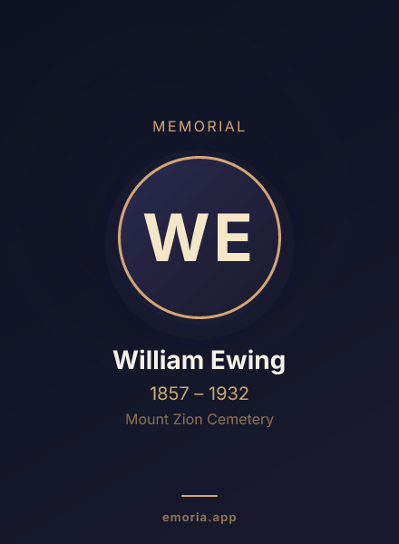 Memorial portrait of William Ewing
