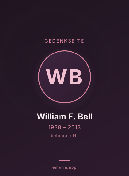 Gedenkportrait von William F. Bell