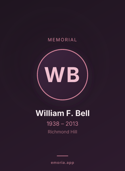 Memorial portrait of William F. Bell