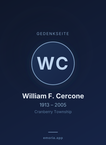 Gedenkportrait von William F. Cercone