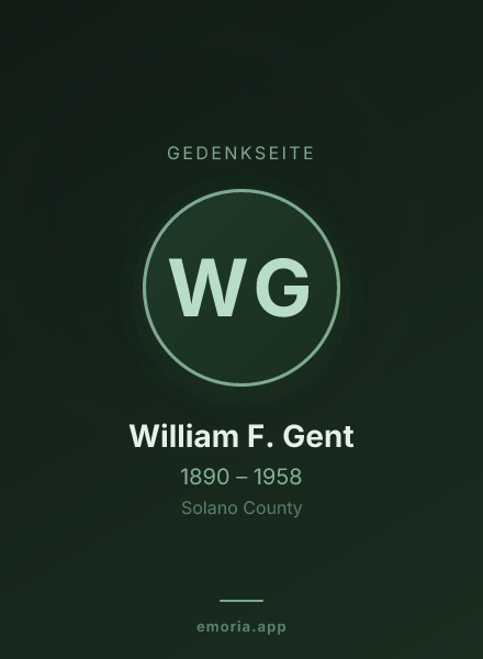 Gedenkportrait von William F. Gent