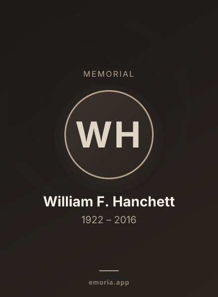 Memorial portrait of William F. Hanchett