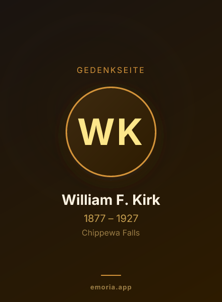 Gedenkportrait von William F. Kirk