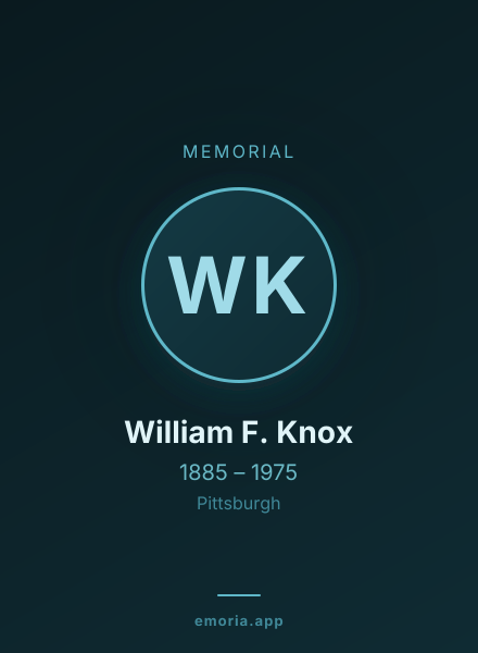 Memorial portrait of William F. Knox