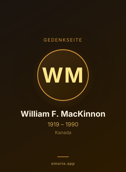 Gedenkportrait von William F. MacKinnon