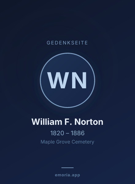 Gedenkportrait von William F. Norton