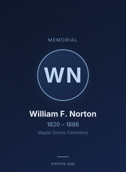 Memorial portrait of William F. Norton