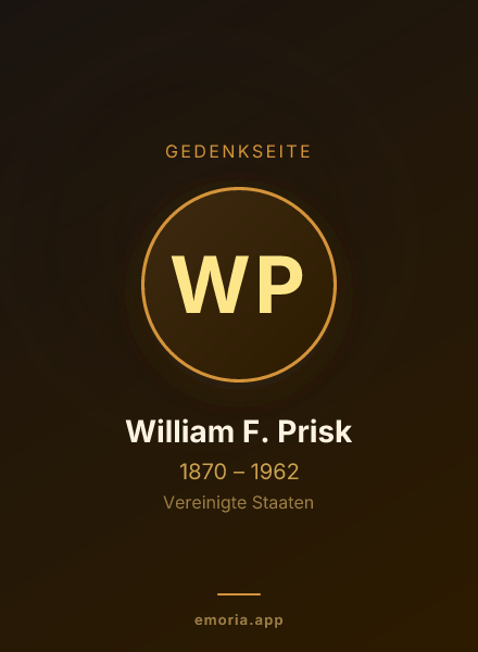 Gedenkportrait von William F. Prisk