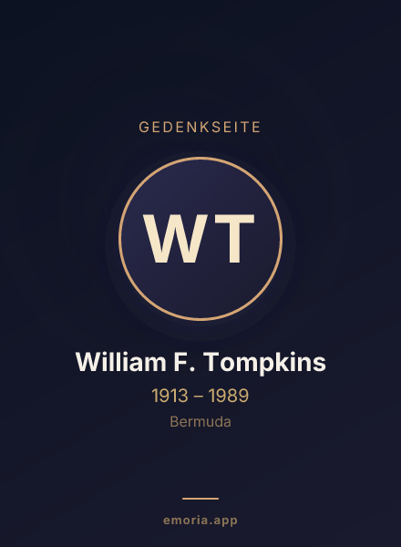 Gedenkportrait von William F. Tompkins
