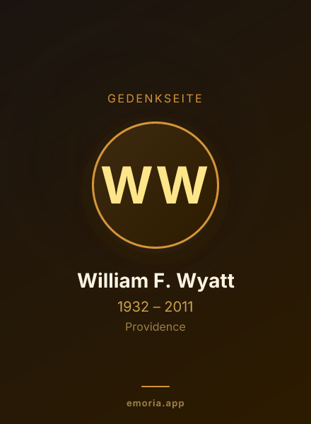 Gedenkportrait von William F. Wyatt