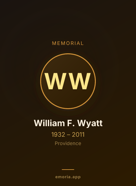 Memorial portrait of William F. Wyatt