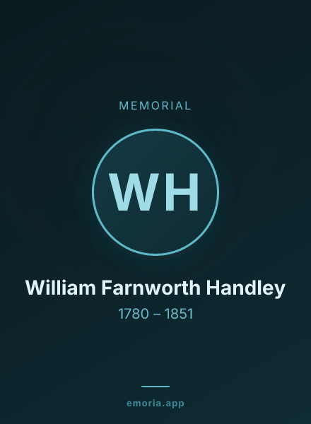 Memorial portrait of William Farnworth Handley