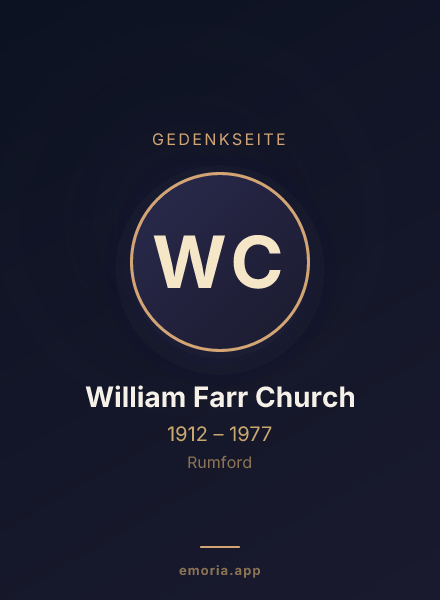 Gedenkportrait von William Farr Church