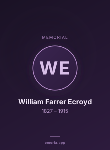 Memorial portrait of William Farrer Ecroyd