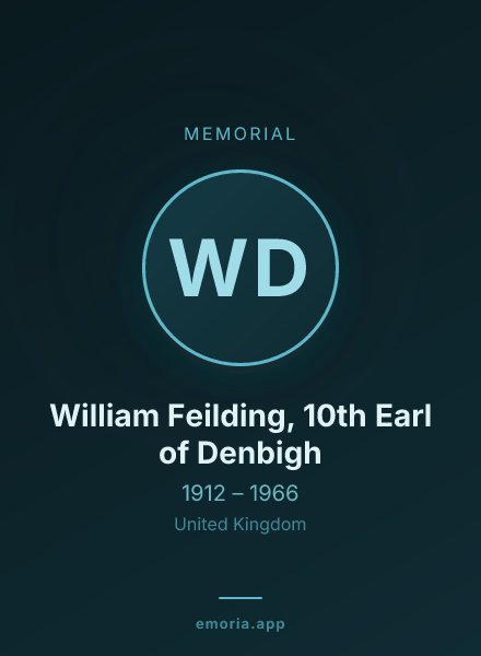 Memorial portrait of William Feilding, 10th Earl of Denbigh