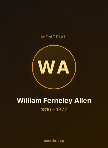 Memorial portrait of William Ferneley Allen