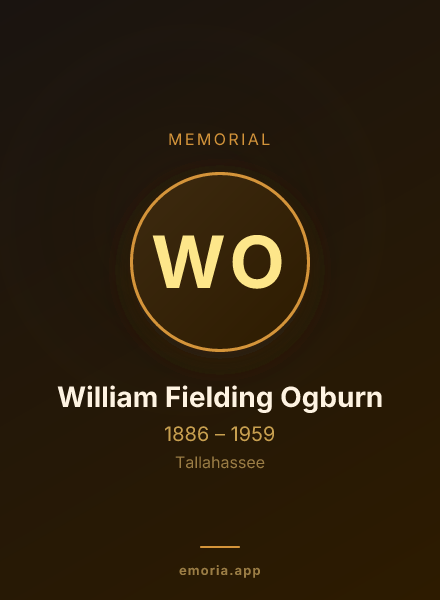 Memorial portrait of William Fielding Ogburn