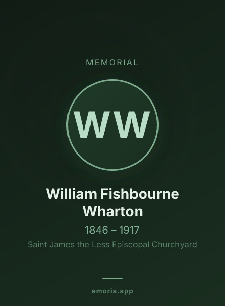 Memorial portrait of William Fishbourne Wharton