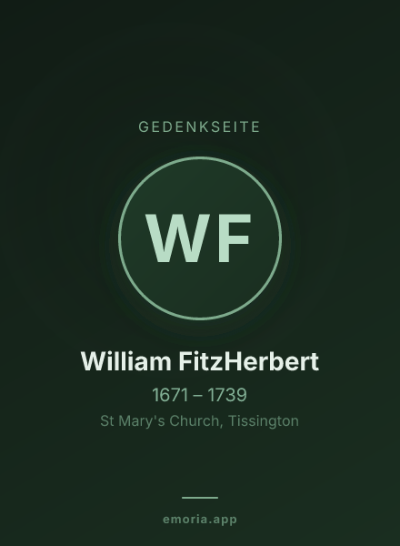Gedenkportrait von William FitzHerbert