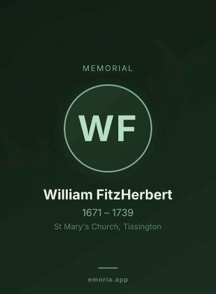 Memorial portrait of William FitzHerbert