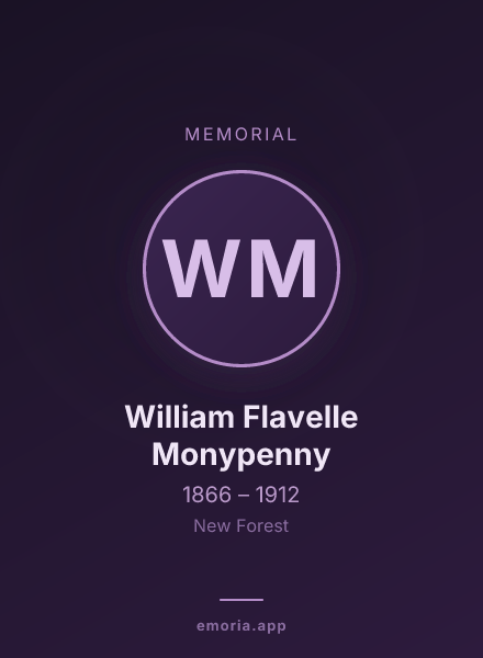 Memorial portrait of William Flavelle Monypenny