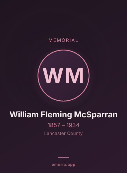 Memorial portrait of William Fleming McSparran