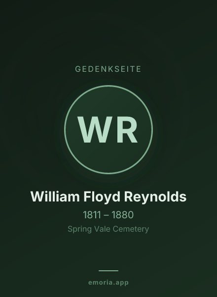 Gedenkportrait von William Floyd Reynolds