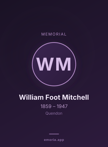 Memorial portrait of William Foot Mitchell