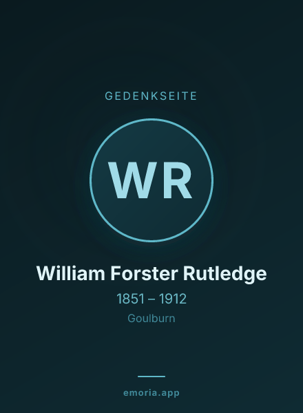 Gedenkportrait von William Forster Rutledge