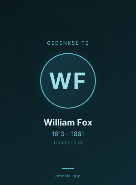 Gedenkportrait von William Fox