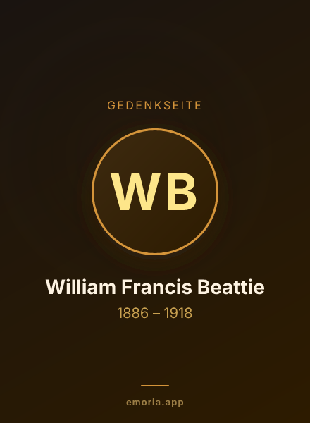 Gedenkportrait von William Francis Beattie