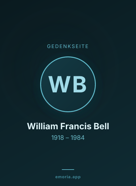 Gedenkportrait von William Francis Bell