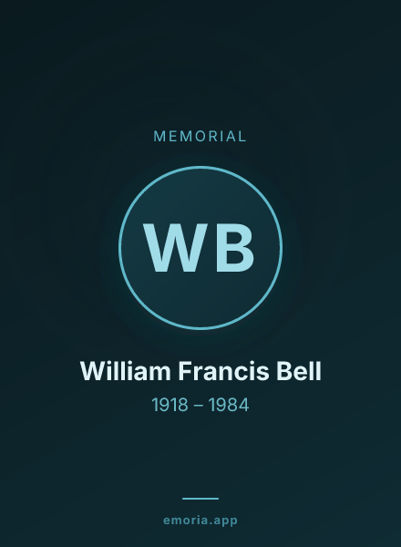 Memorial portrait of William Francis Bell