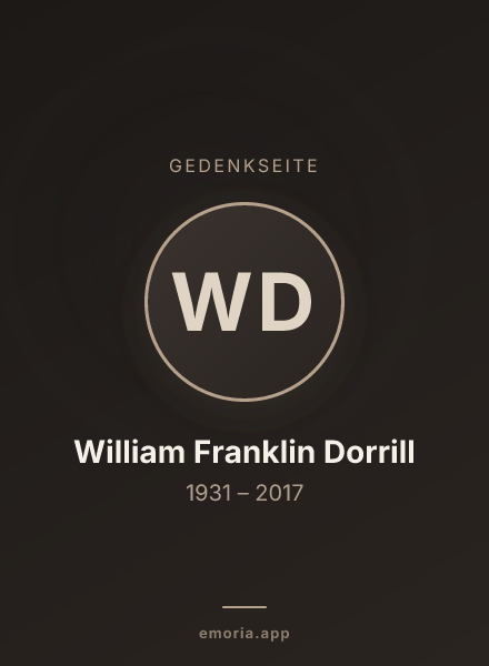 Gedenkportrait von William Franklin Dorrill