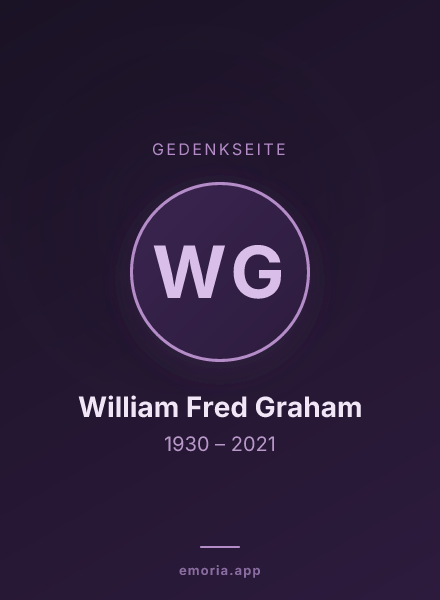 Gedenkportrait von William Fred Graham
