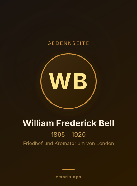 Gedenkportrait von William Frederick Bell