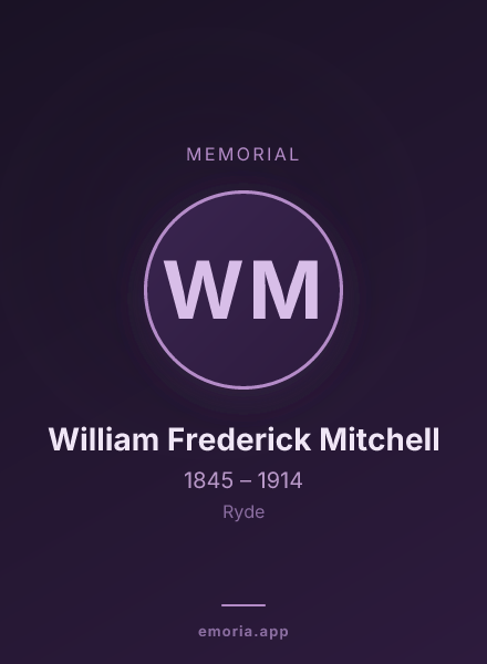 Memorial portrait of William Frederick Mitchell