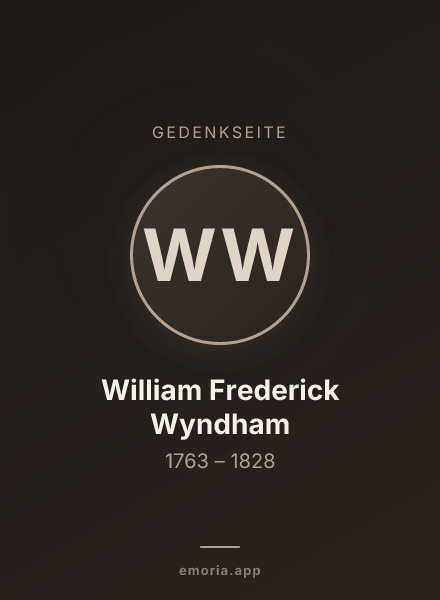 Gedenkportrait von William Frederick Wyndham
