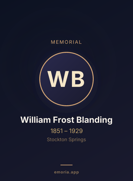Memorial portrait of William Frost Blanding