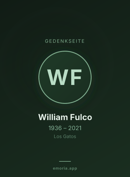 Gedenkportrait von William Fulco