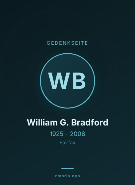 Gedenkportrait von William G. Bradford
