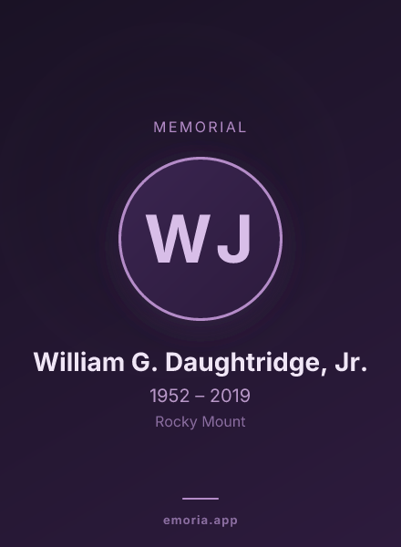 Memorial portrait of William G. Daughtridge, Jr.