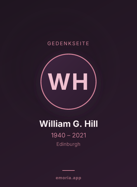 Gedenkportrait von William G. Hill
