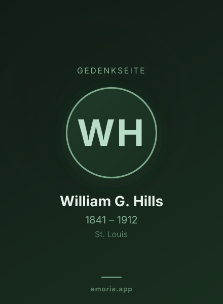 Gedenkportrait von William G. Hills