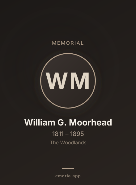 Memorial portrait of William G. Moorhead